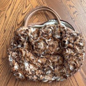 Brown Faux Fur Women's Bag